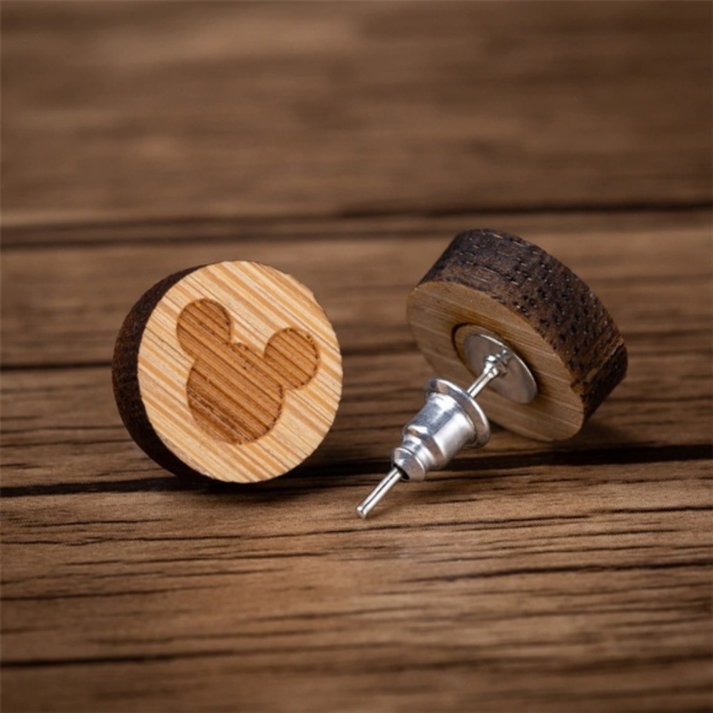 "I'm All Ears" Mickey Mouse Handmade Stud Earrings - Picture 2 of 3
